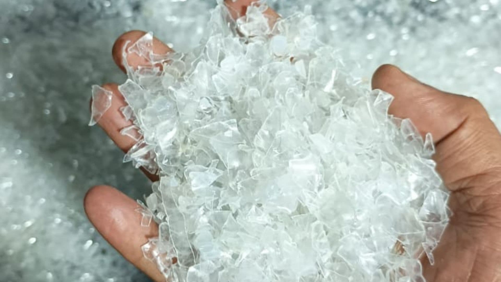 Recycled PET Hot-Washed Clear Bottle Flakes